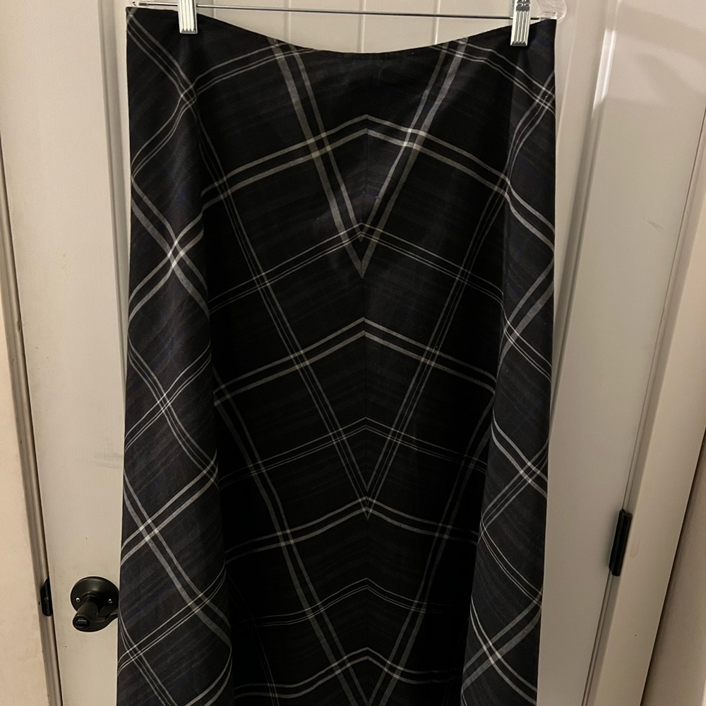 Retro blue ankle length skirt